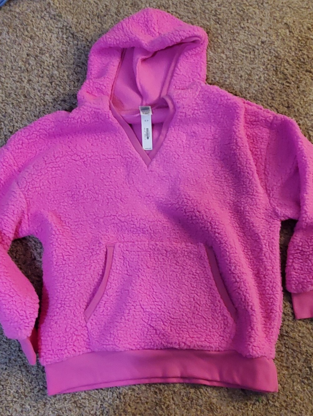 PINK Victoria's Secret Sherpa Hoodie - Bright Pink